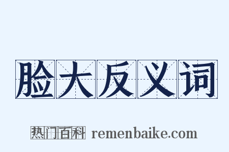 脸大反义词是什么意思的图片